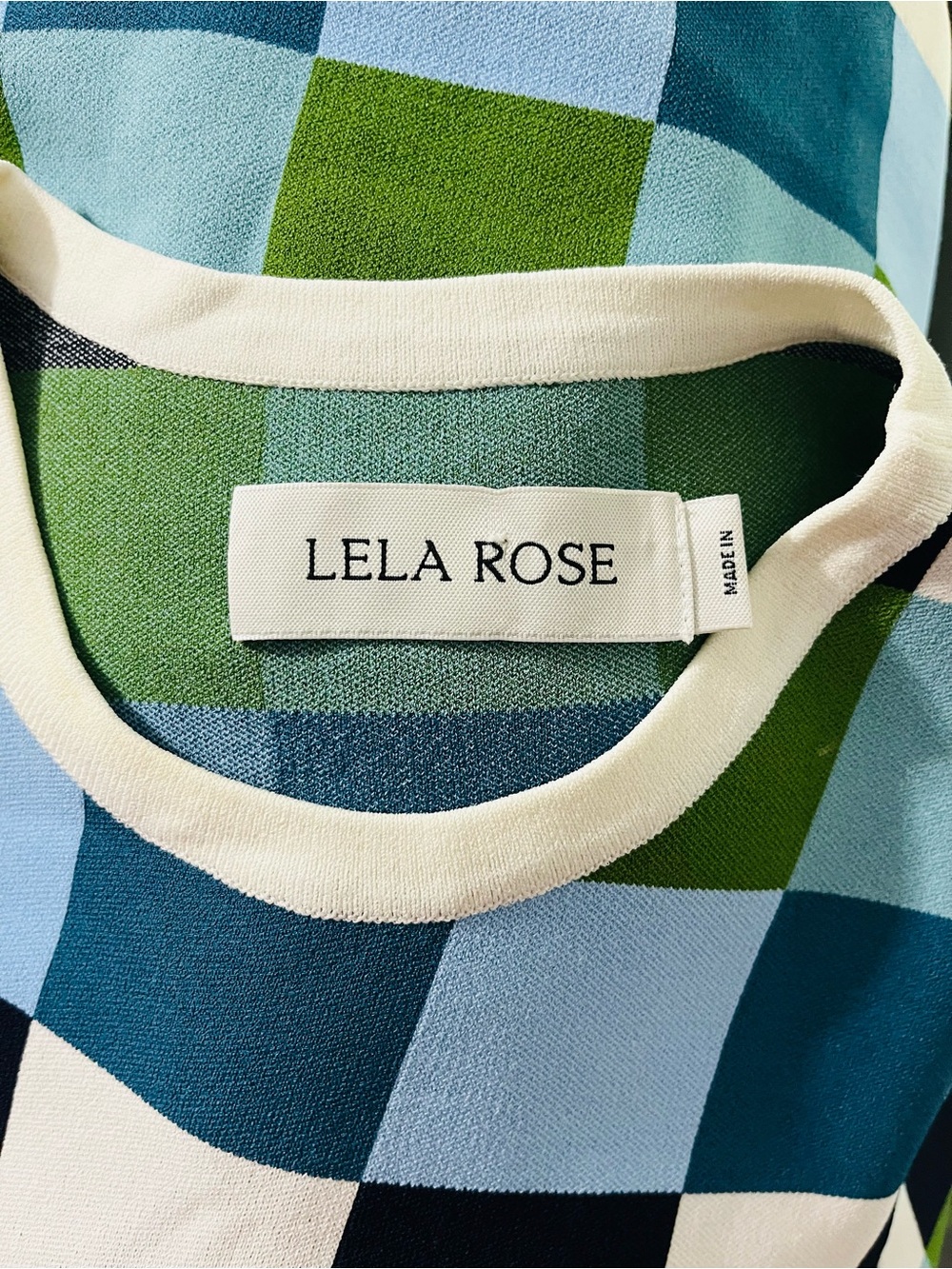 LELA ROSE Checkered Top Sz S - Picture 4 of 6
